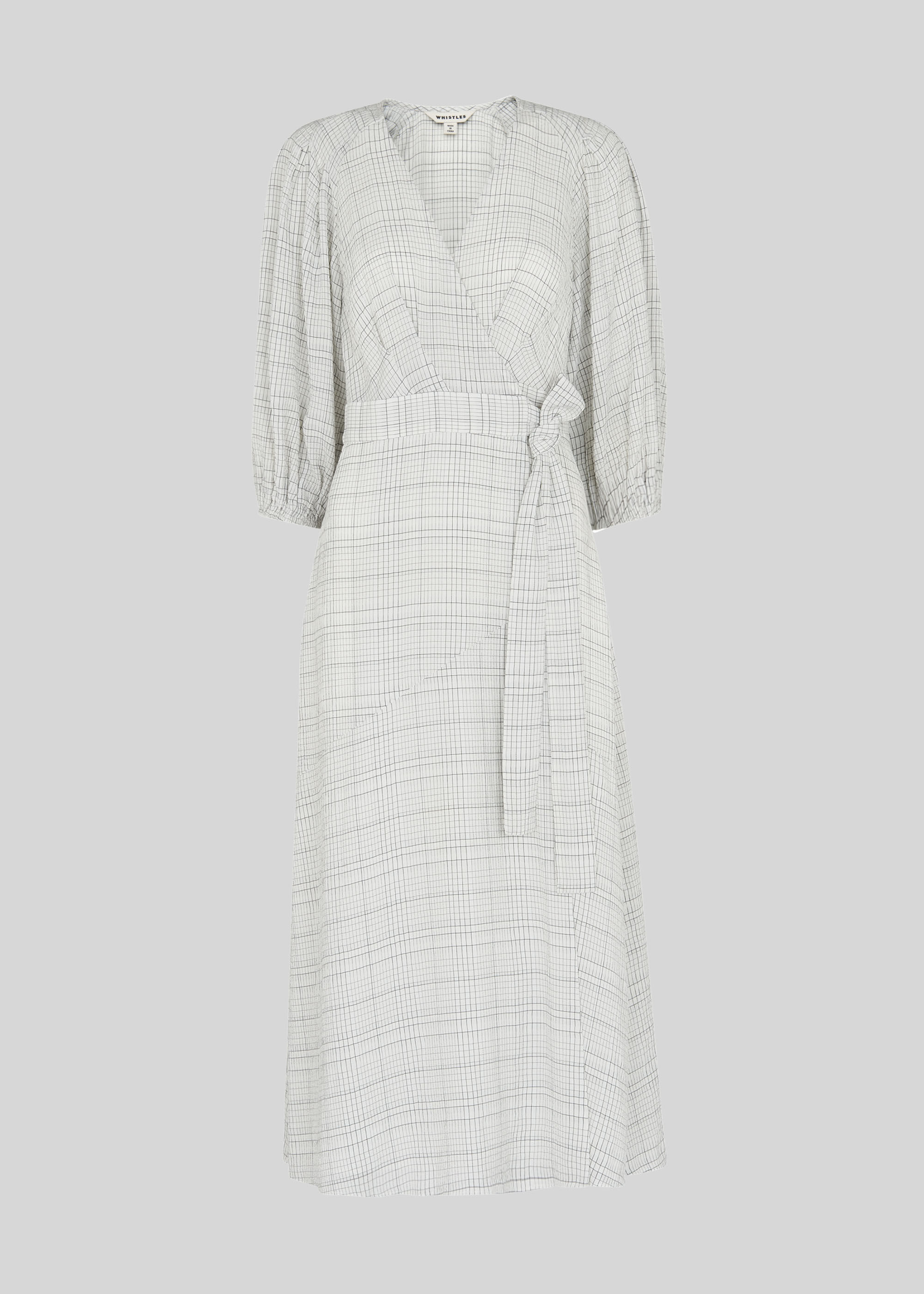 Check wrap dress best sale