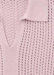 Pointelle Collar Detail Knit