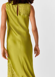Lace Insert Midi Dress