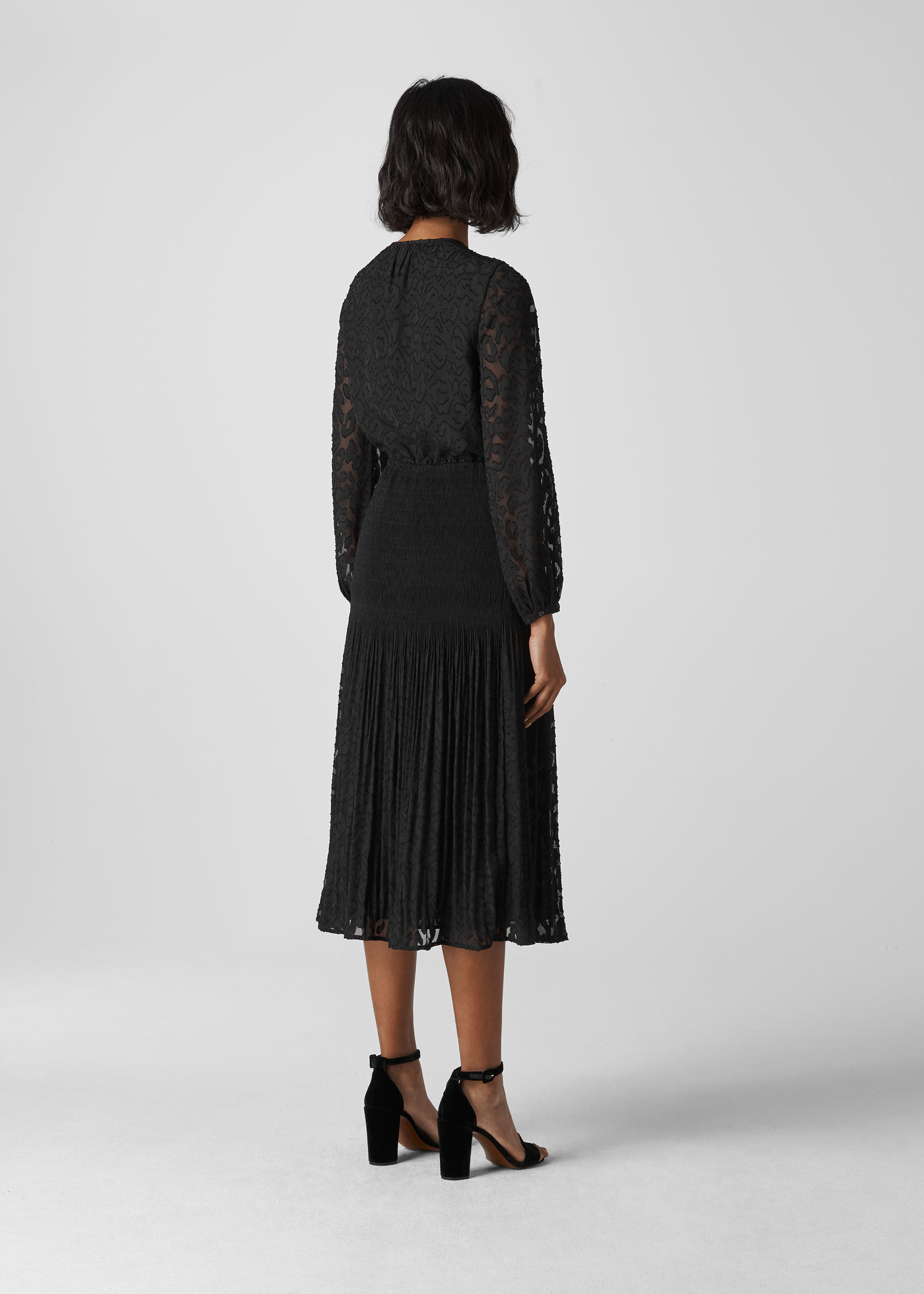 Animal devore pleated dress store