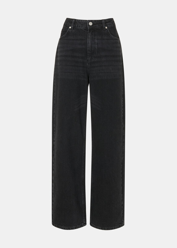 Black Straight Full Length Jean