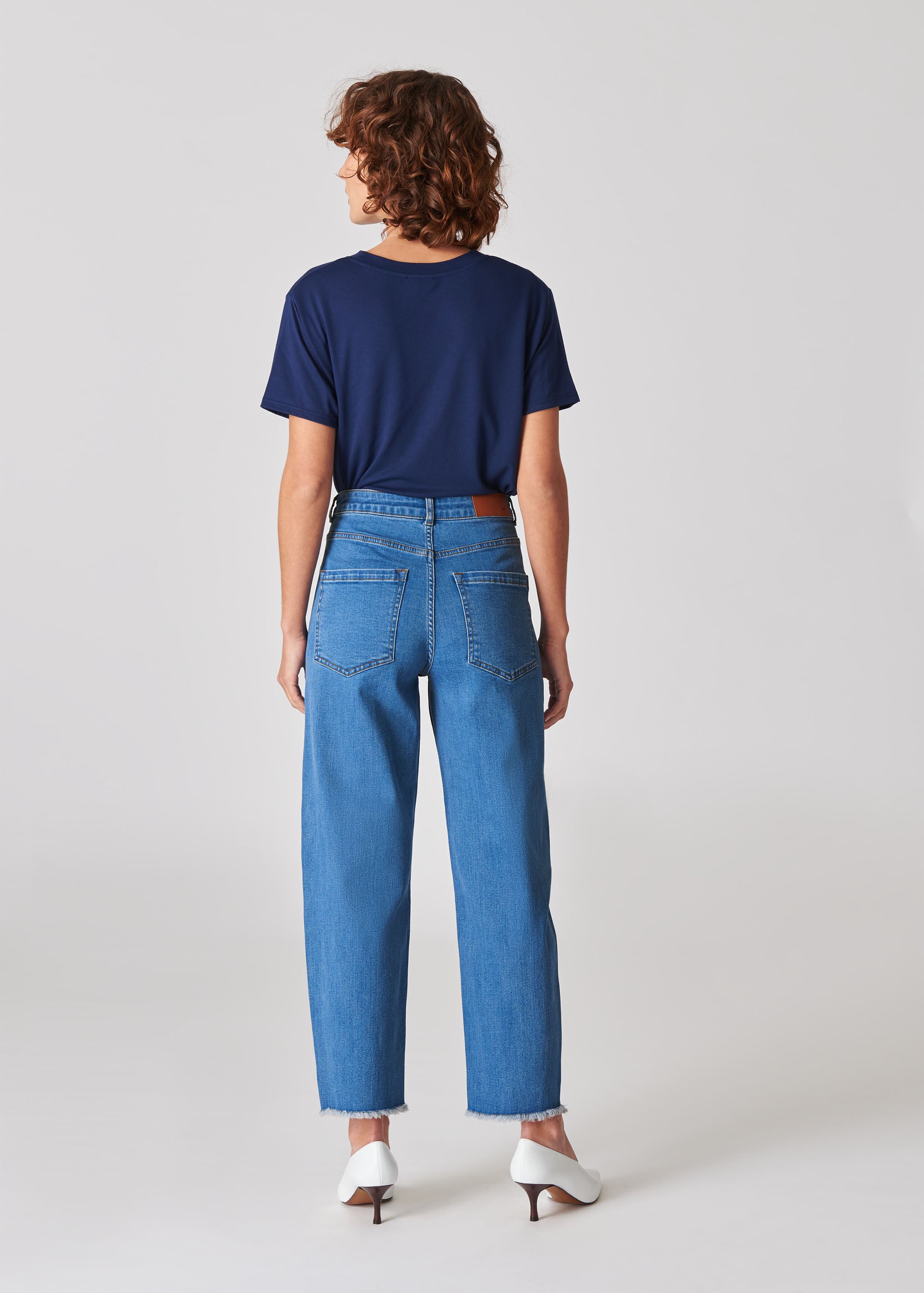 whistles barrel leg jeans blue