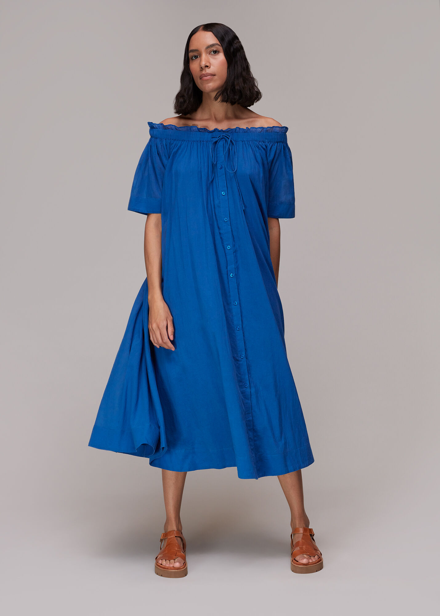 Trapeze midi dress discount
