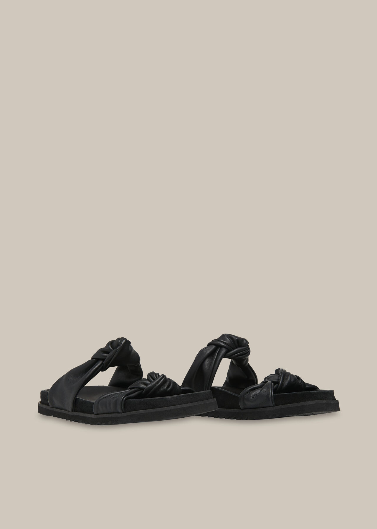 Amira Soft Knotted Slider Black