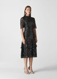 Ivanna Sequin Dress Black/Multi