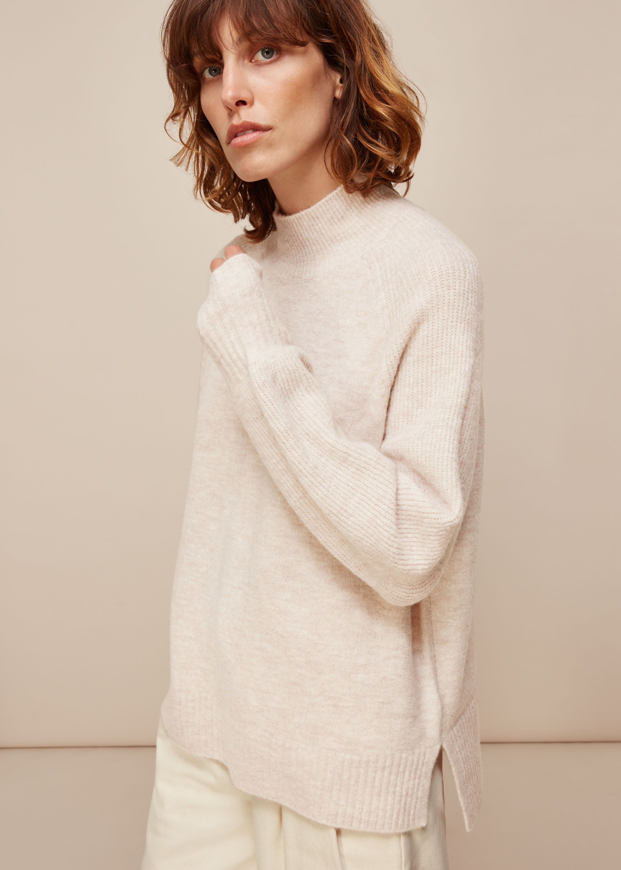 Oatmeal knit jumper online
