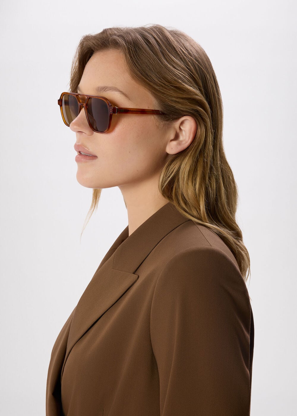 Brown Aviator Sunglasses