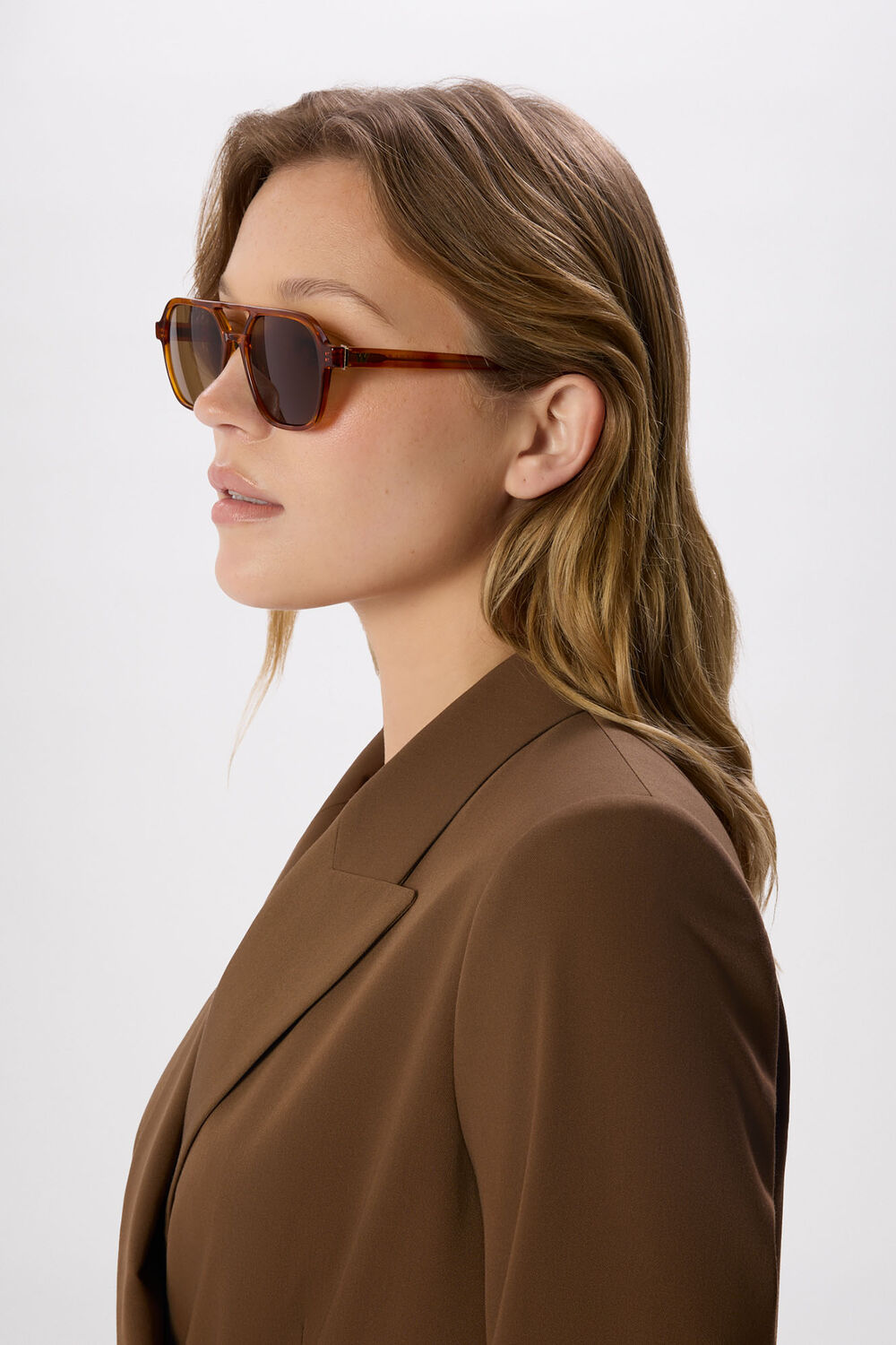 Brown Aviator Sunglasses