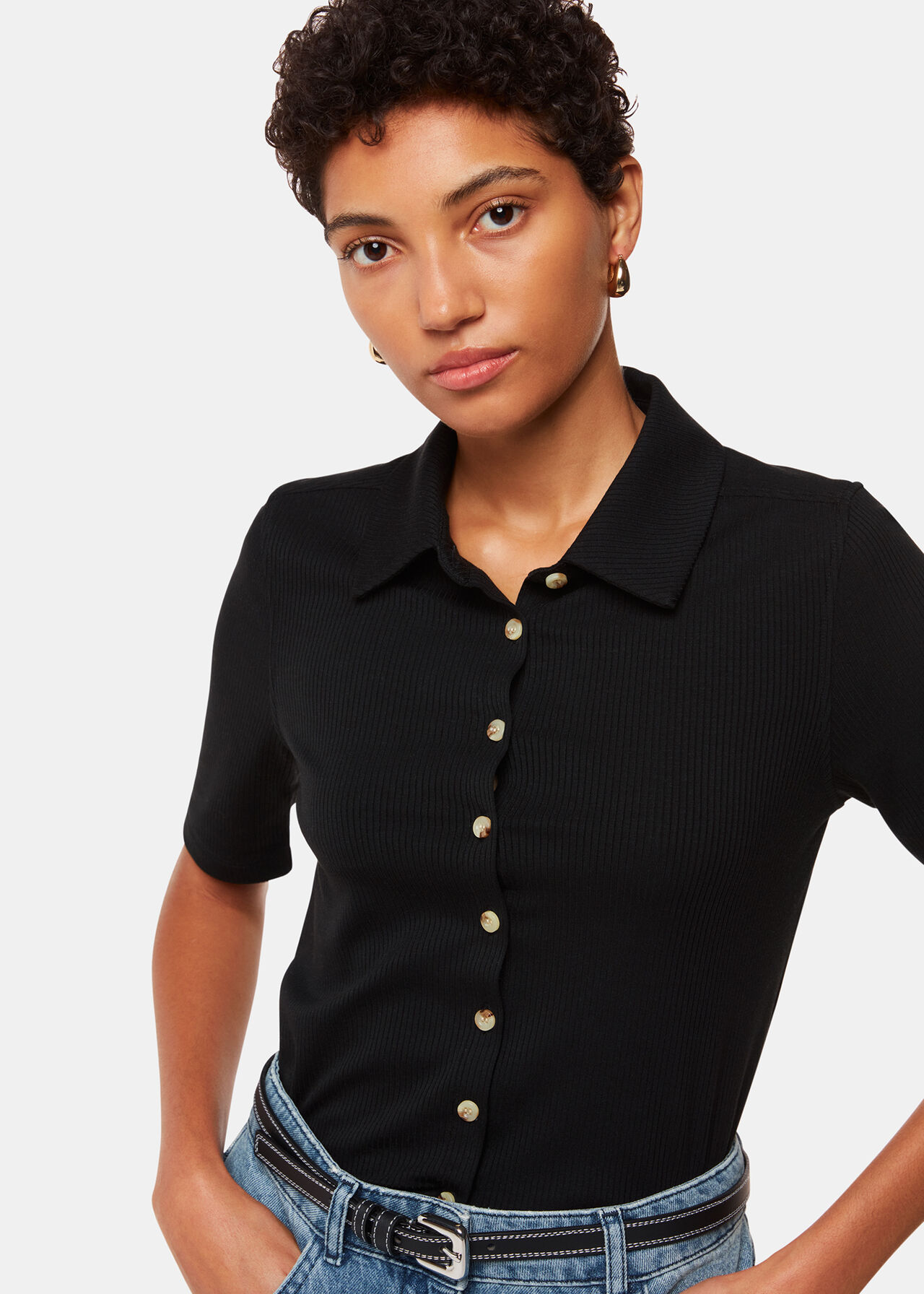 Grace Ribbed Polo