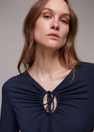 Keyhole Cutout Jersey Dress