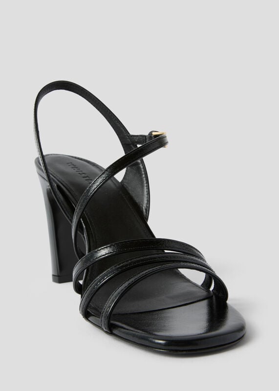 Black Strappy Block Heel Sandal