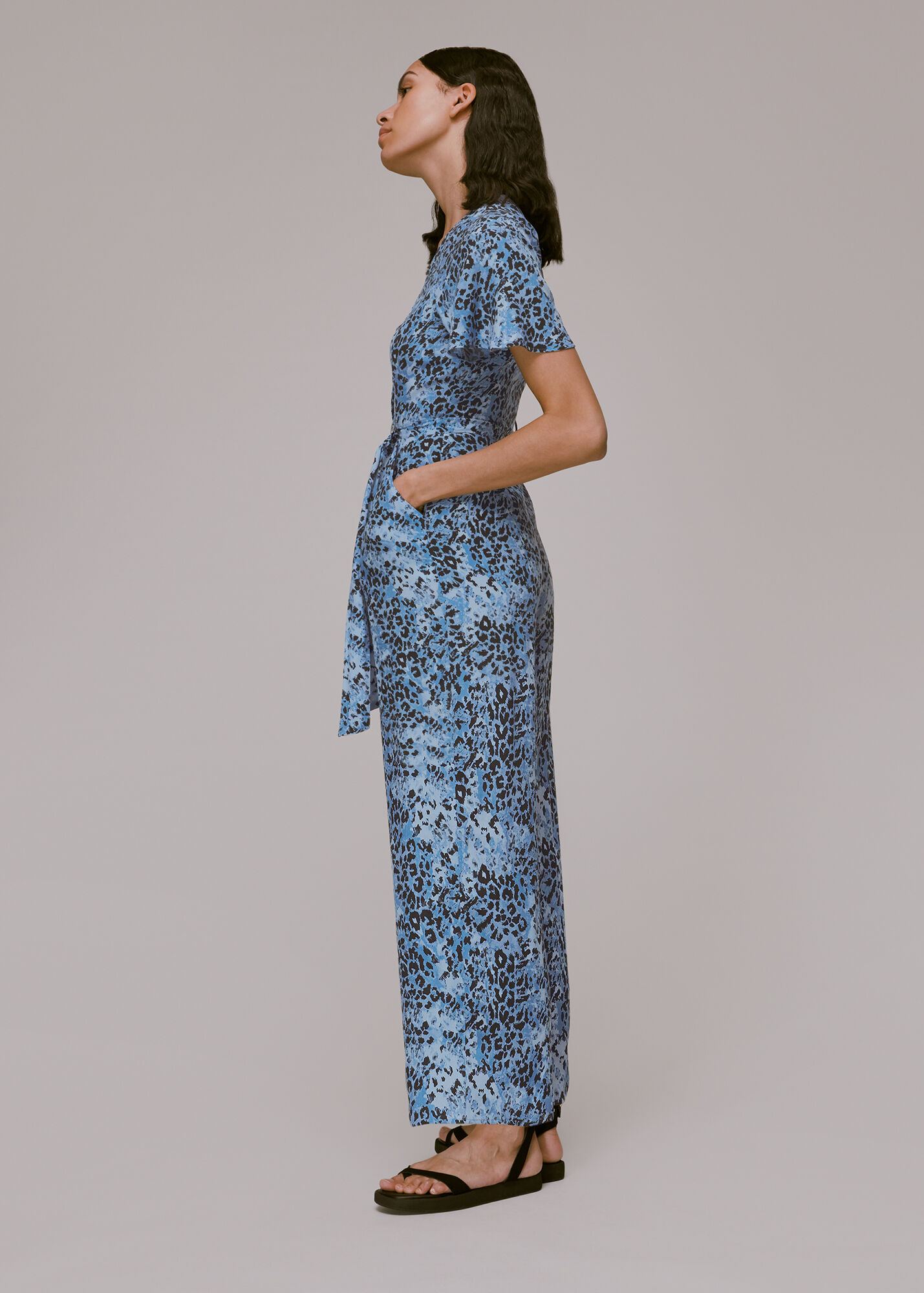 Blue/Multi Hyena Spot Jemma Jumpsuit WHISTLES