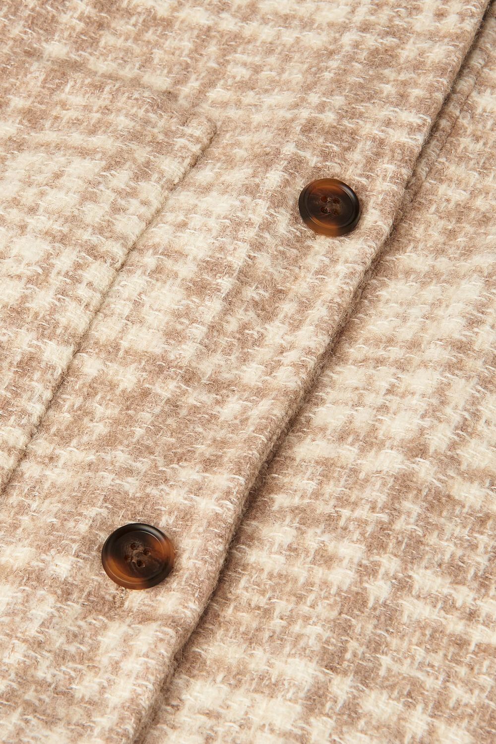 Grey Classic Wool Checked Overshirt