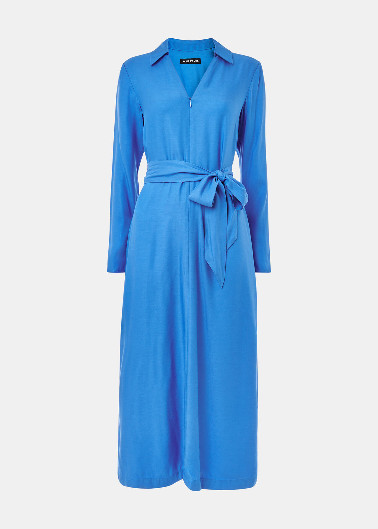 Blue Tillie Tie Midi Dress | WHISTLES