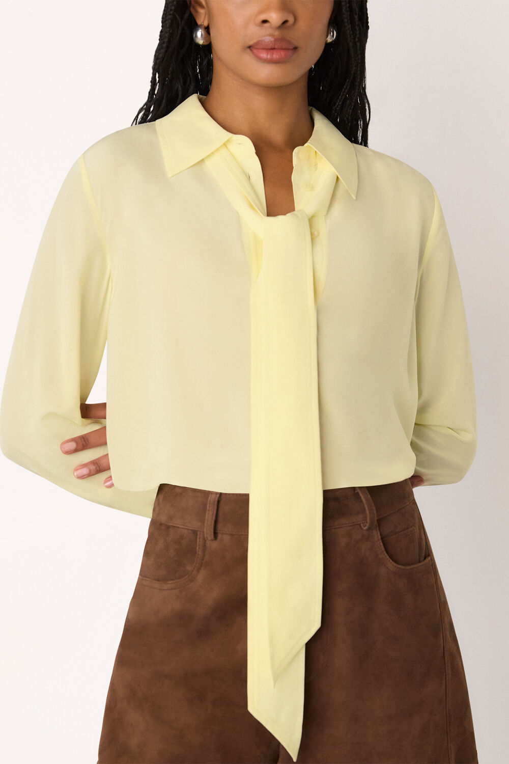 Tie Detail Classic Shirt