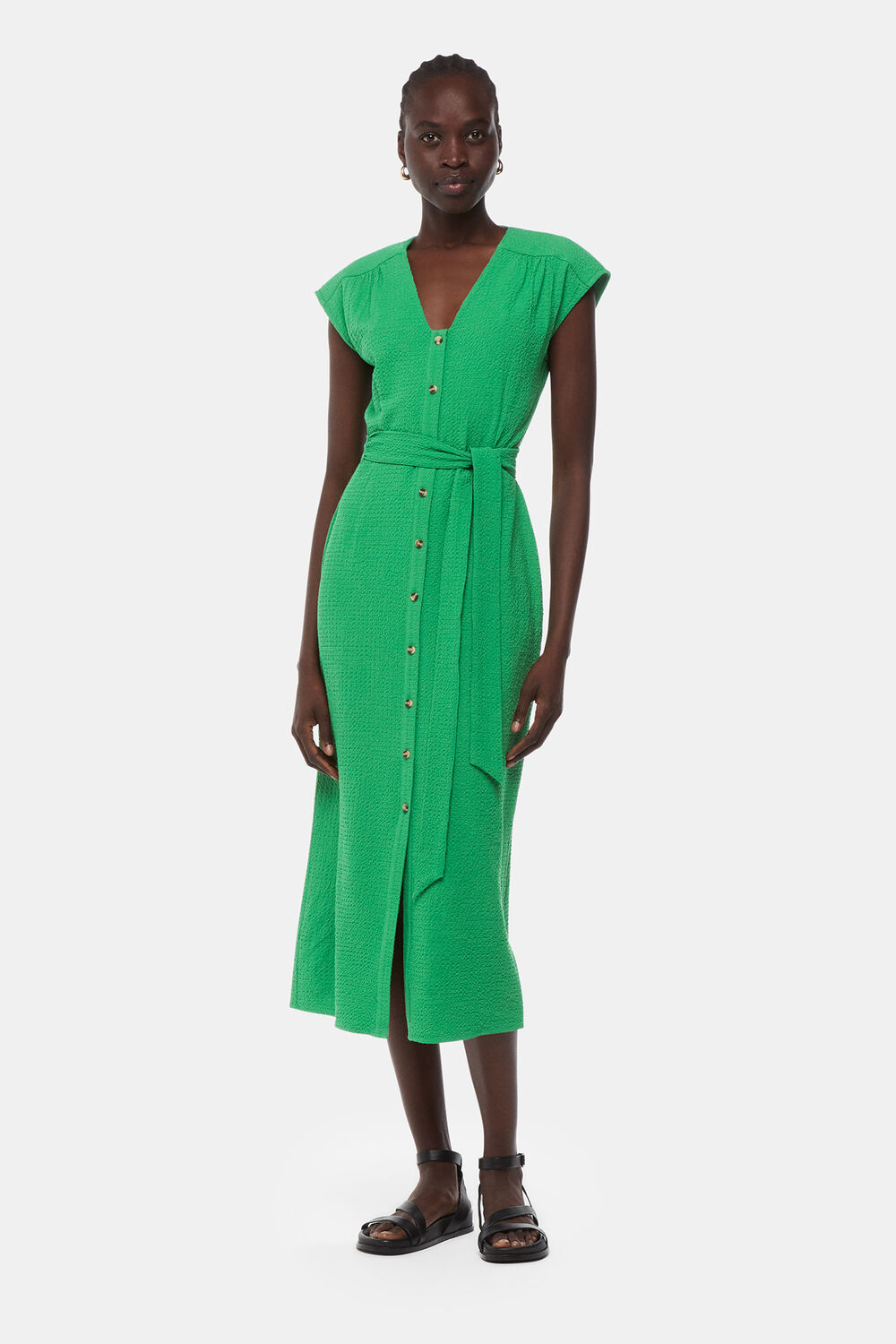 Green Misty Midi Dress