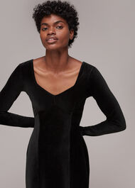 Cord Velvet Bust Detail dress