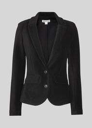 Corduroy Jersey Jacket Black