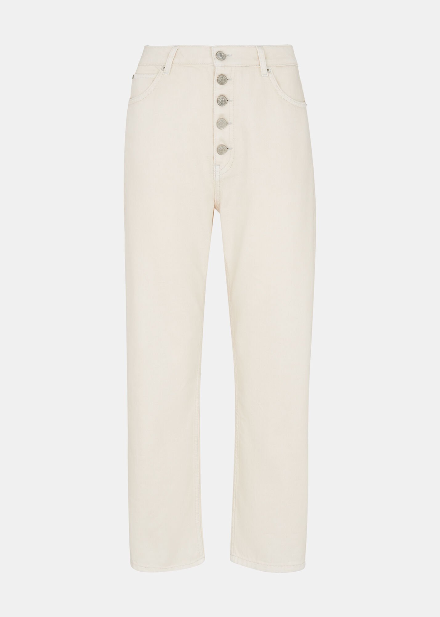 Ivory Authentic Hollie Button Jean | WHISTLES