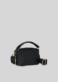 Bibi Woven Handle Crossbody Black