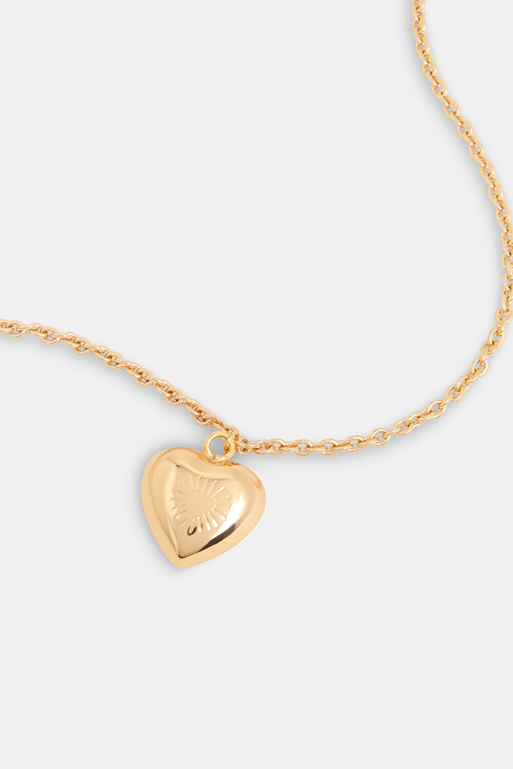 Chunky Heart Pendant Necklace