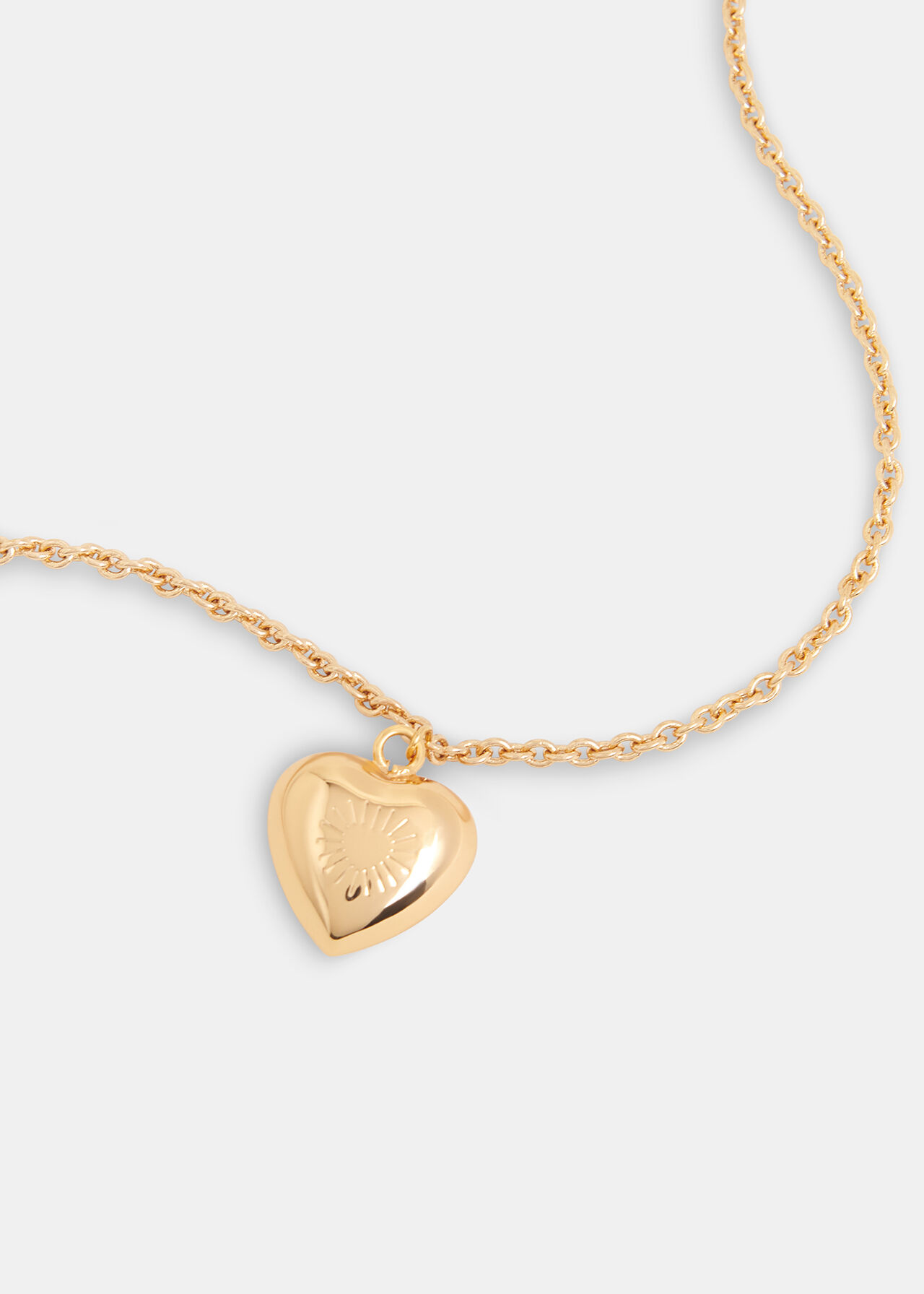 Chunky Heart Pendant Necklace