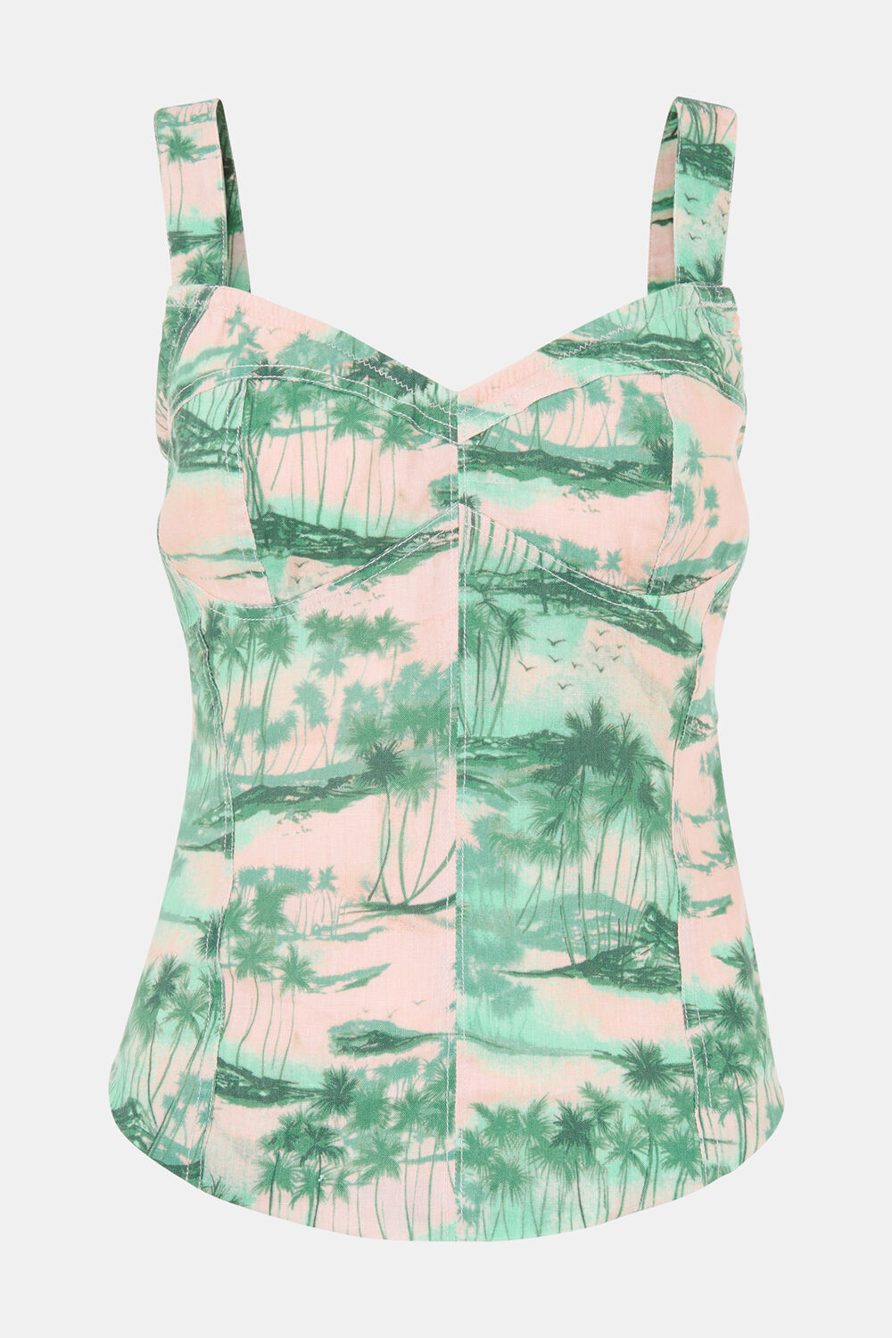 Waving Palms Bustier Top