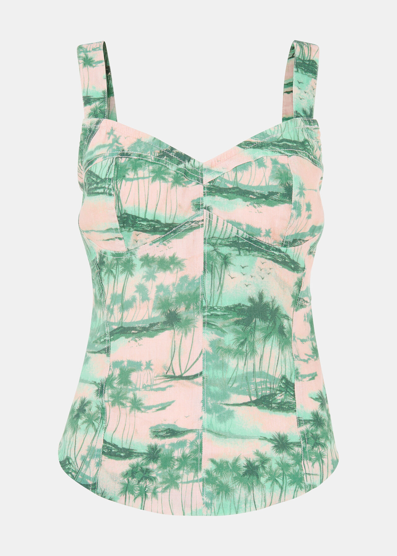 Waving Palms Bustier Top