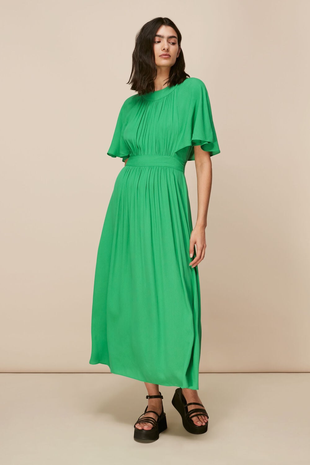 Amelia Cape Sleeve Dress