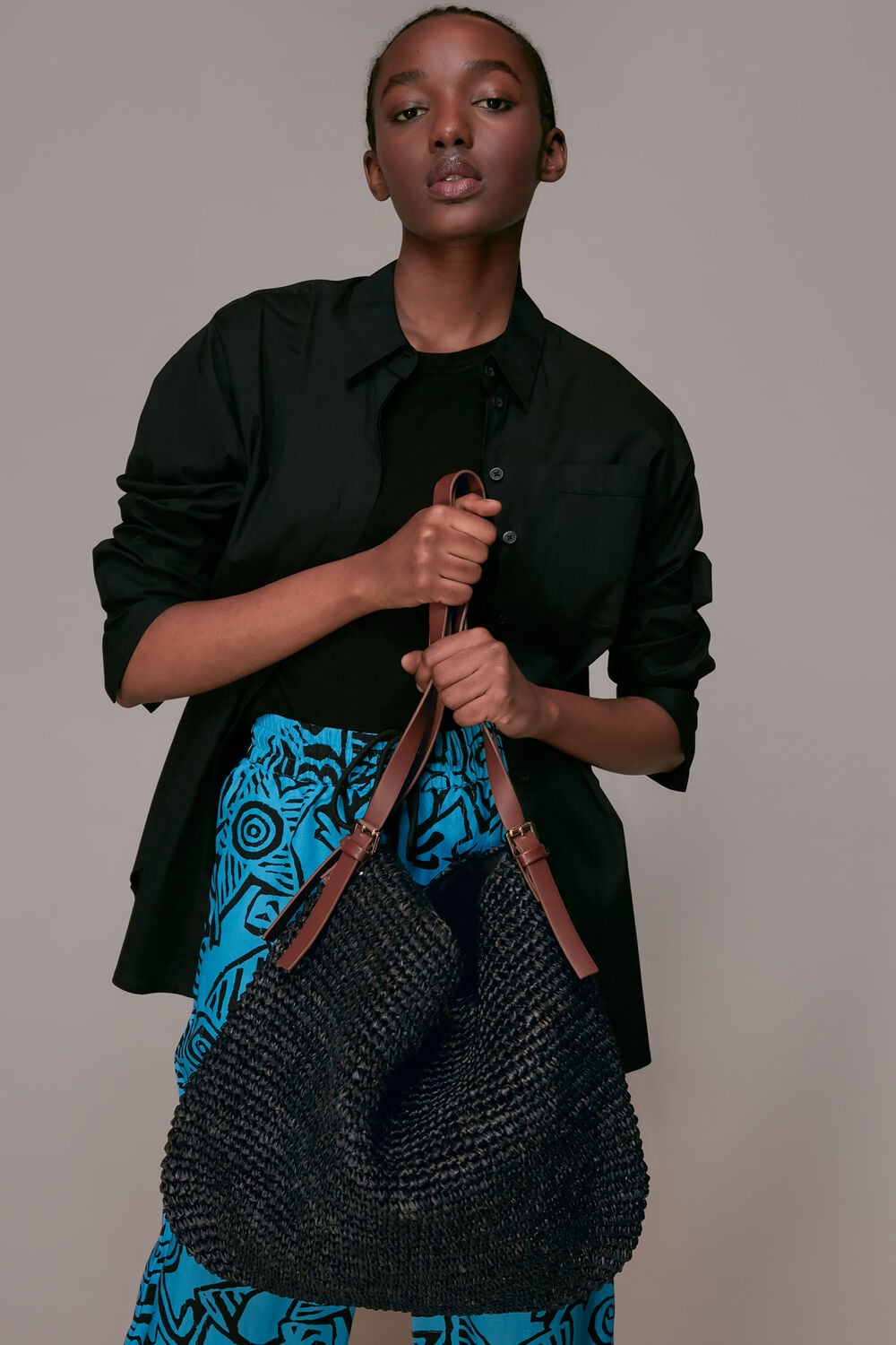 Aria Straw Shoulder Bag
