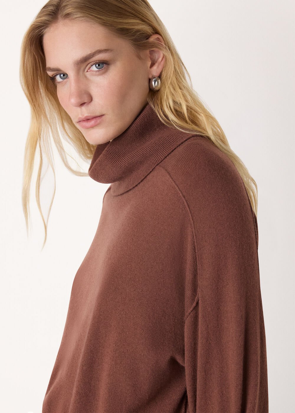 Wool Cowl Neck Knit Jumper