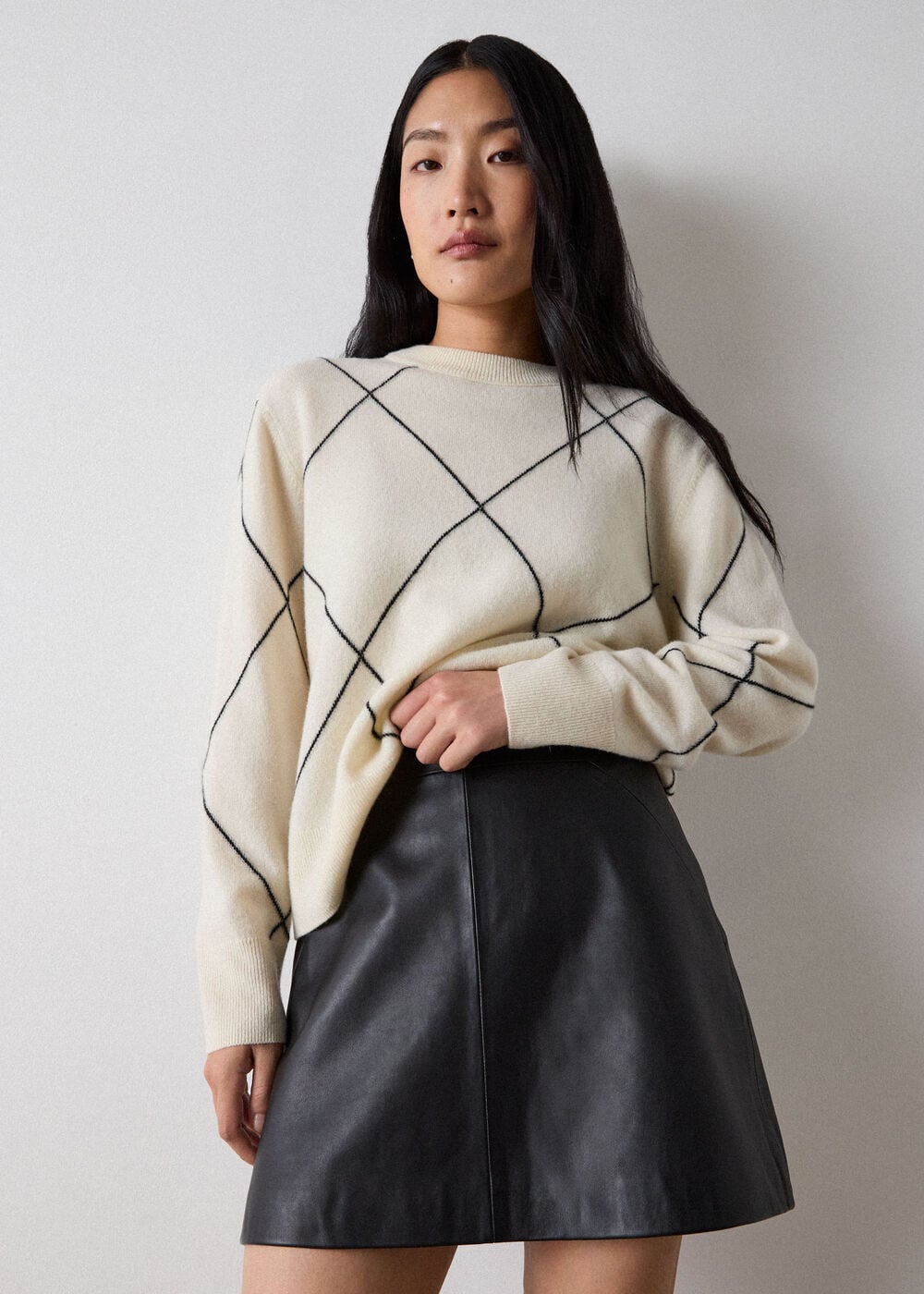 Leather A line Skirt