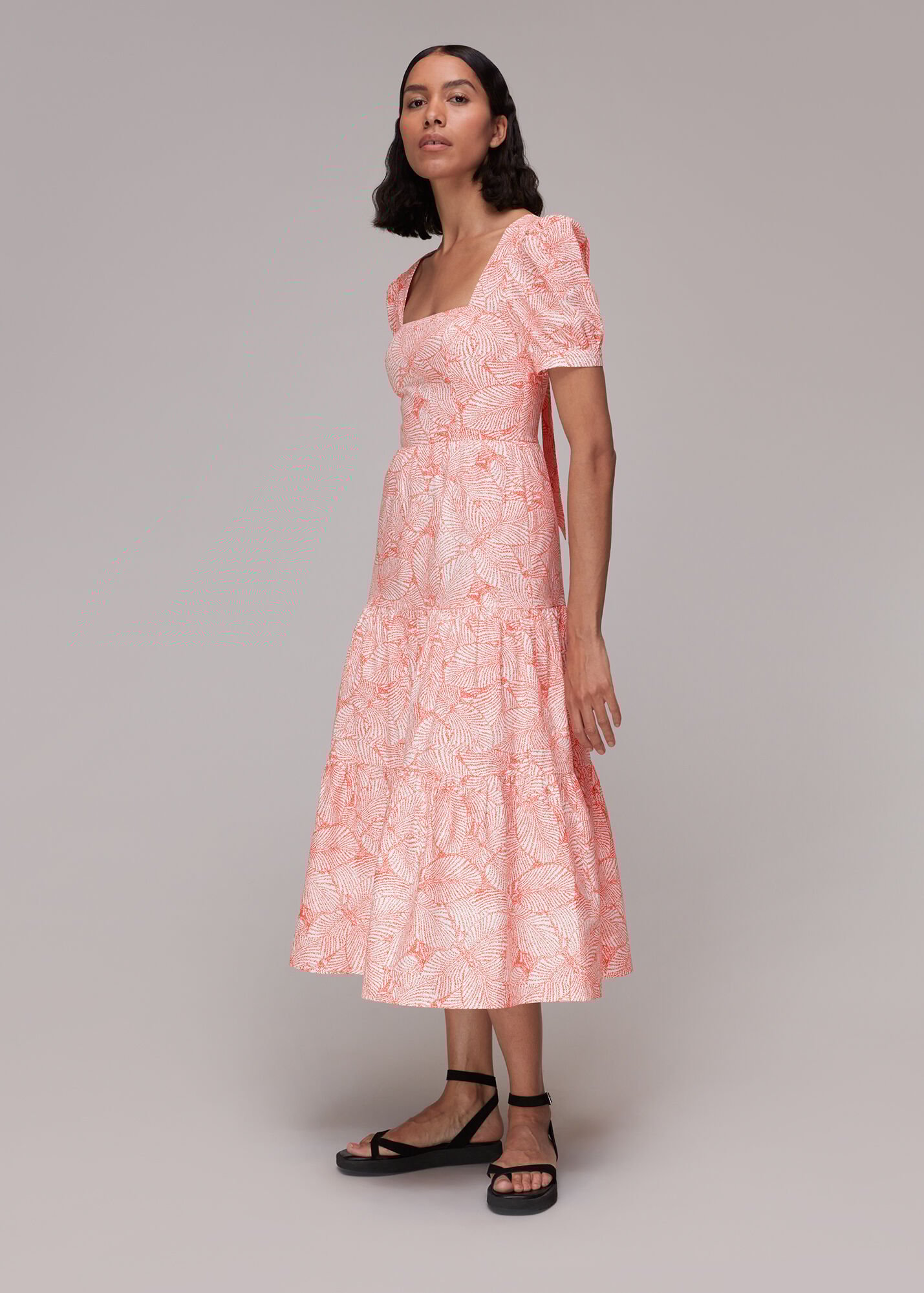 Whistles lilly lips print pintuck dress new arrivals