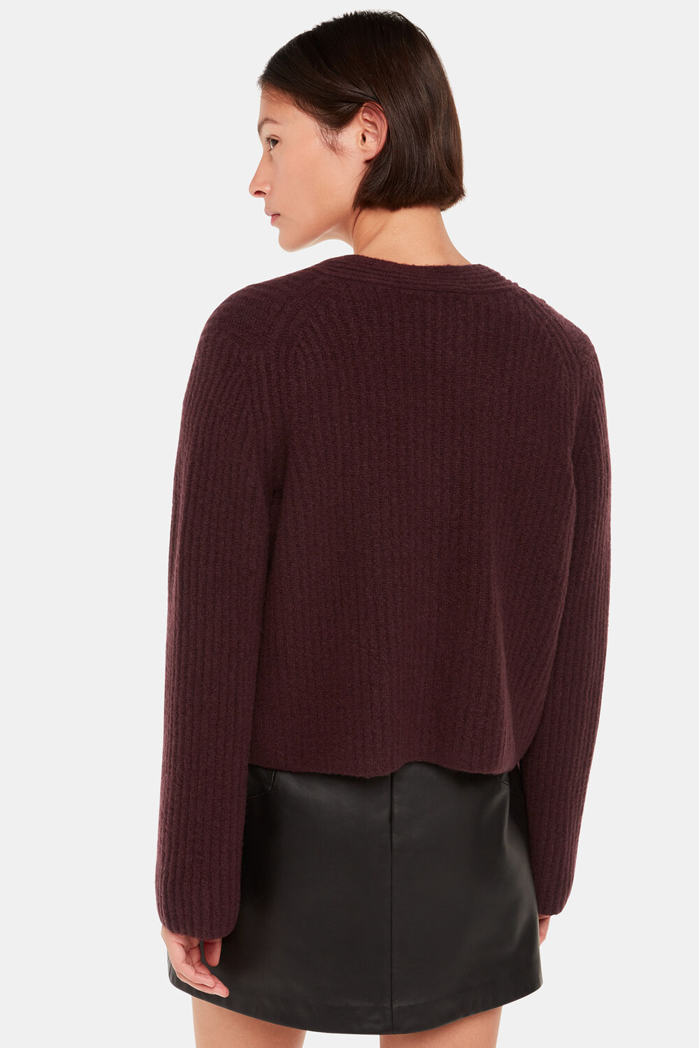 Wool Mix Rib Cardigan