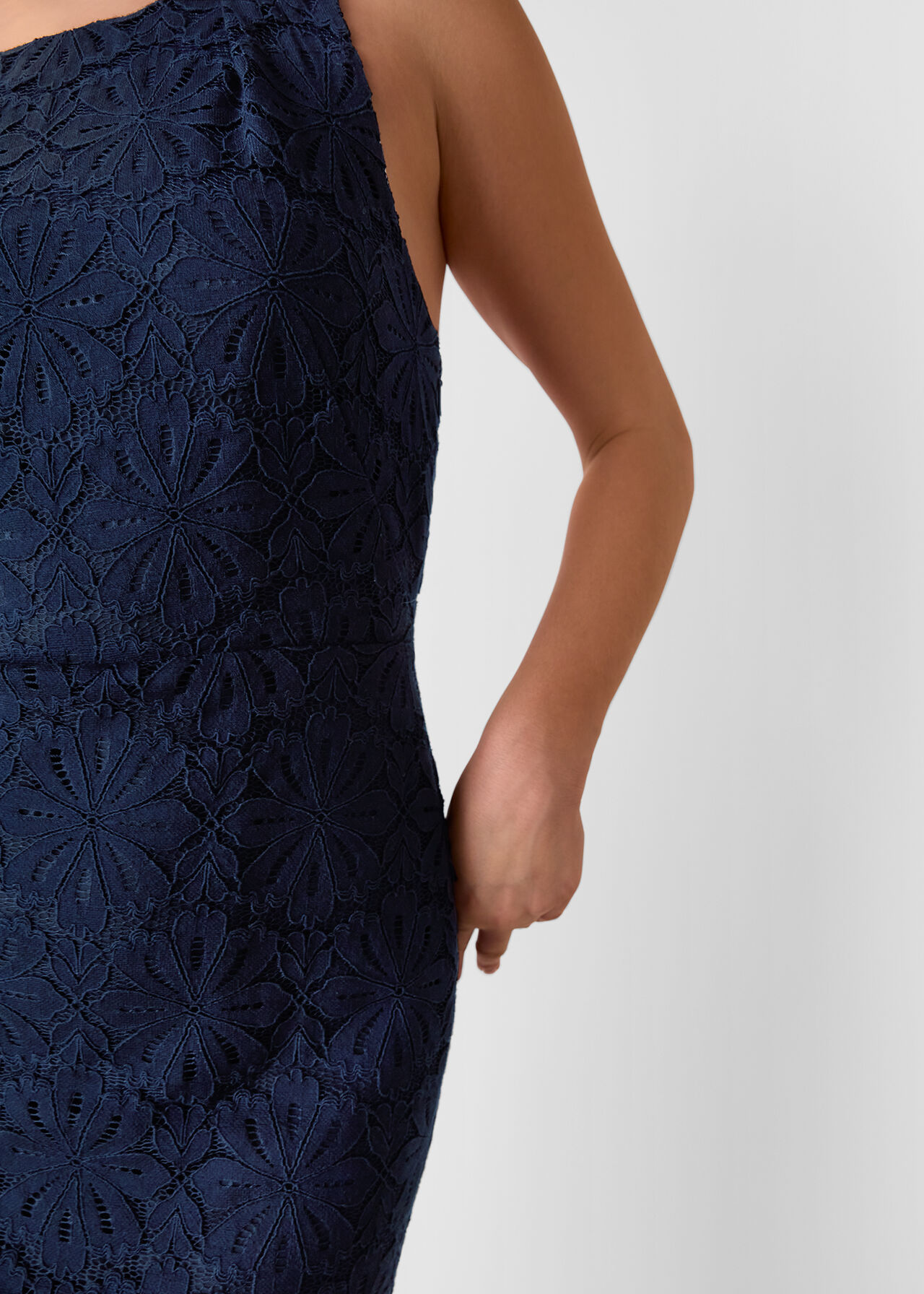 Lace Tie Back Maxi Dress
