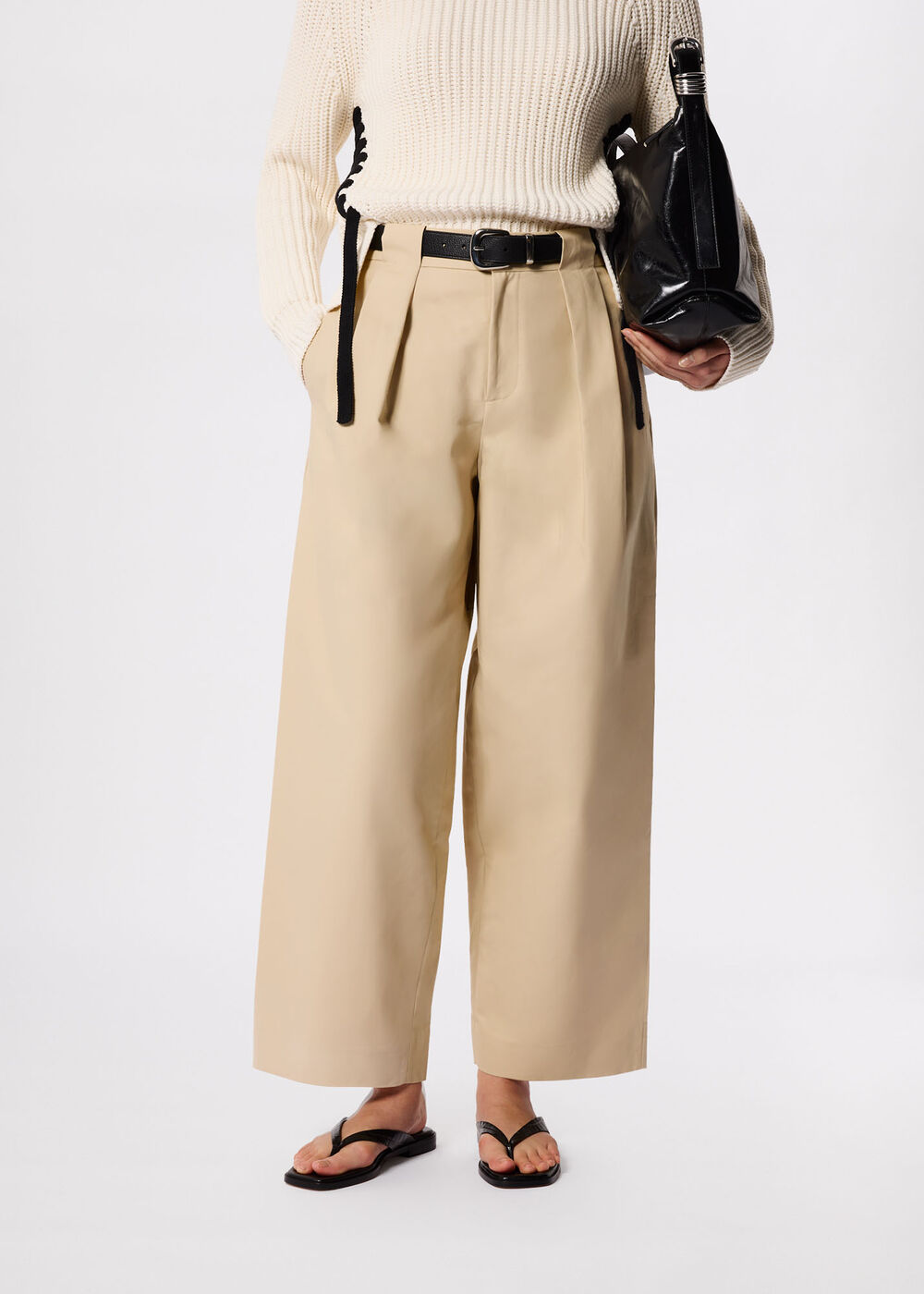 Cotton Barrel Leg Trouser