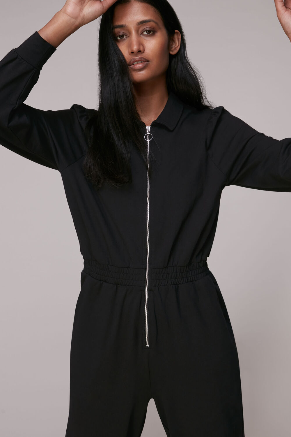 Jersey Zip Front Jumpsuit