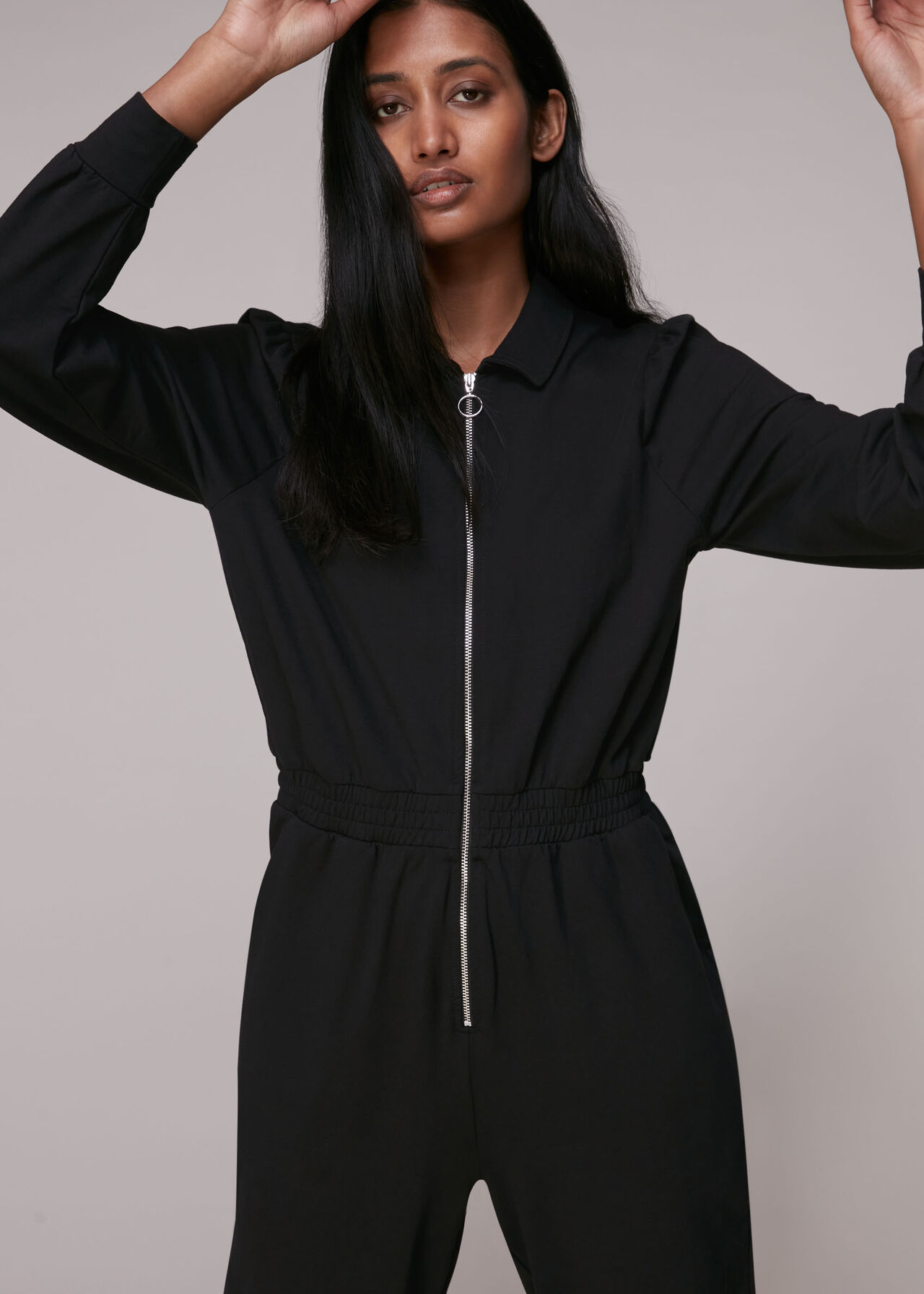 Jersey Zip Front Jumpsuit