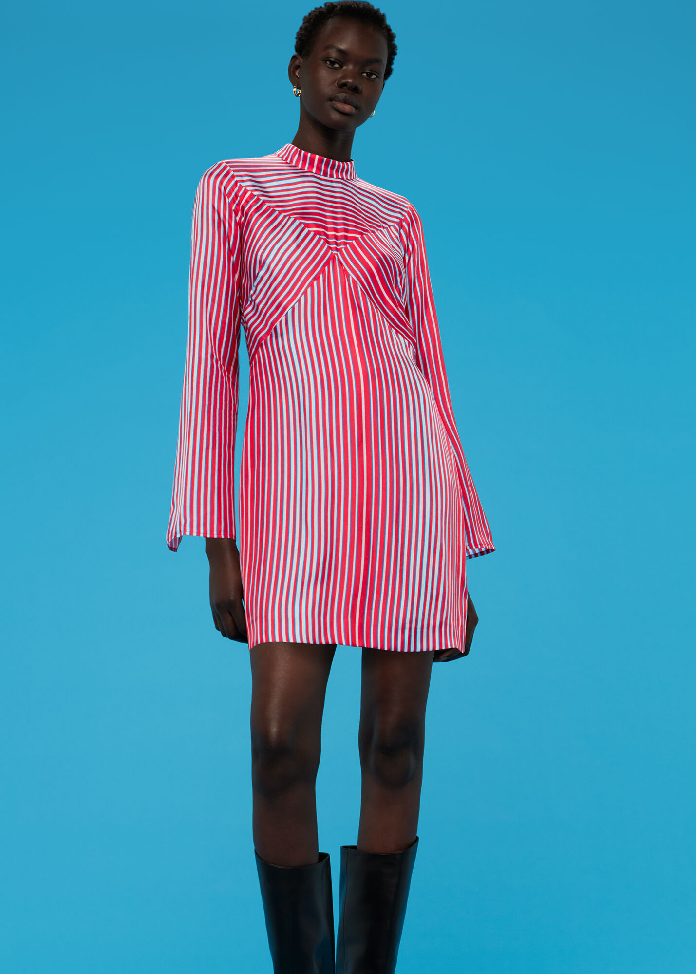 Organic Multi Colored Stripe Spring Twirl Dress
