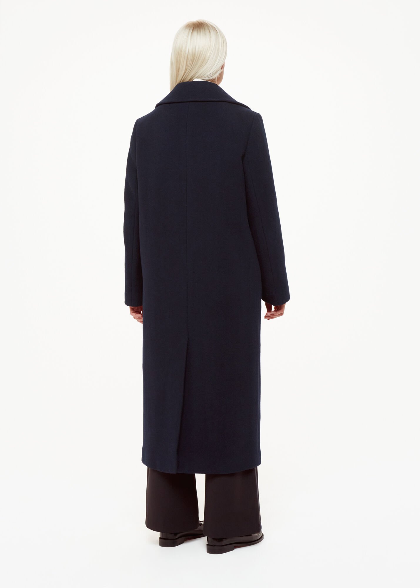 Navy Petite Amalia Longline Coat