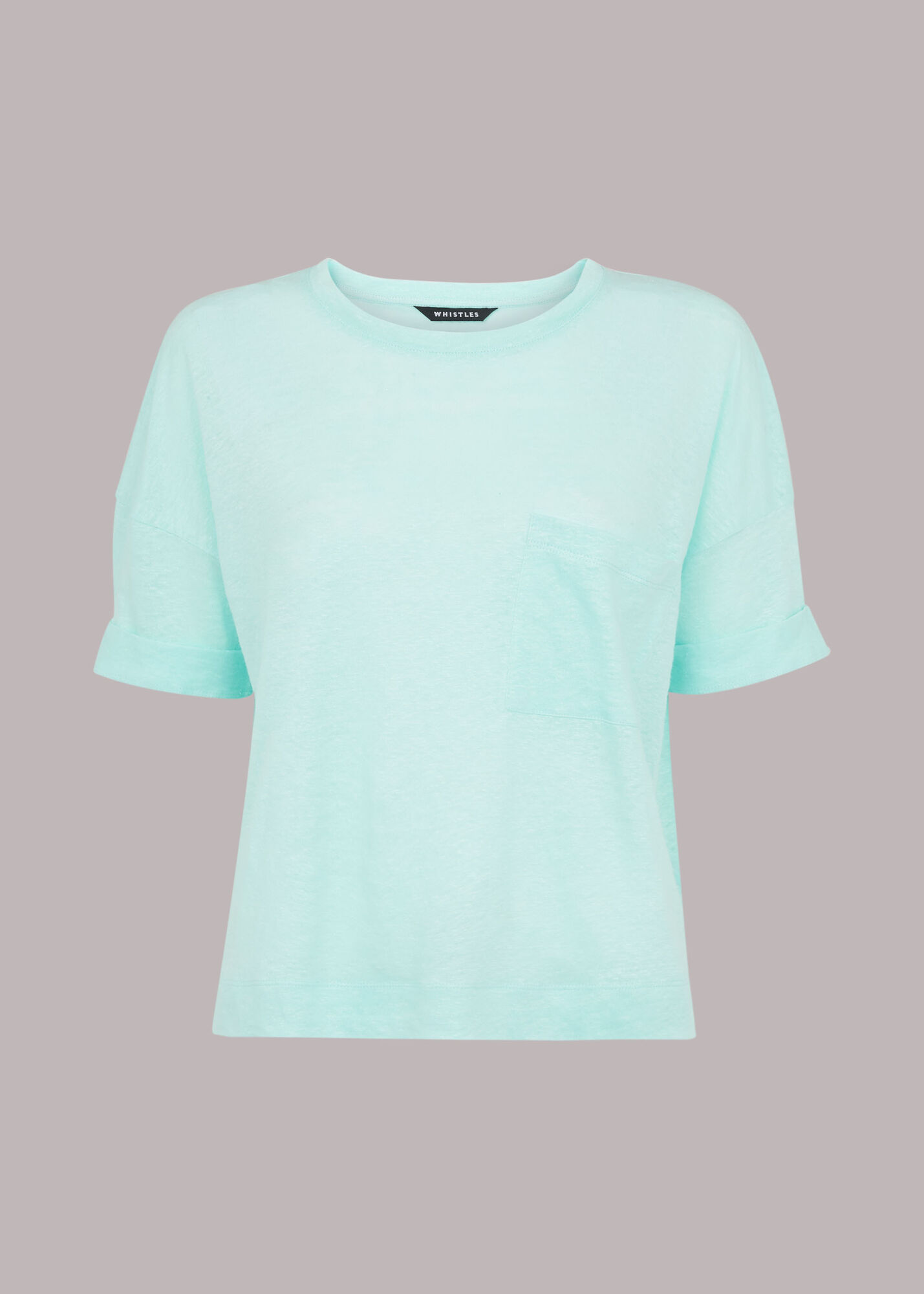 Turquoise Linen Pocket Top | WHISTLES