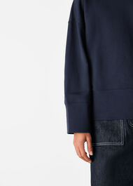 Rib Cuff Detail Jersey Sweat