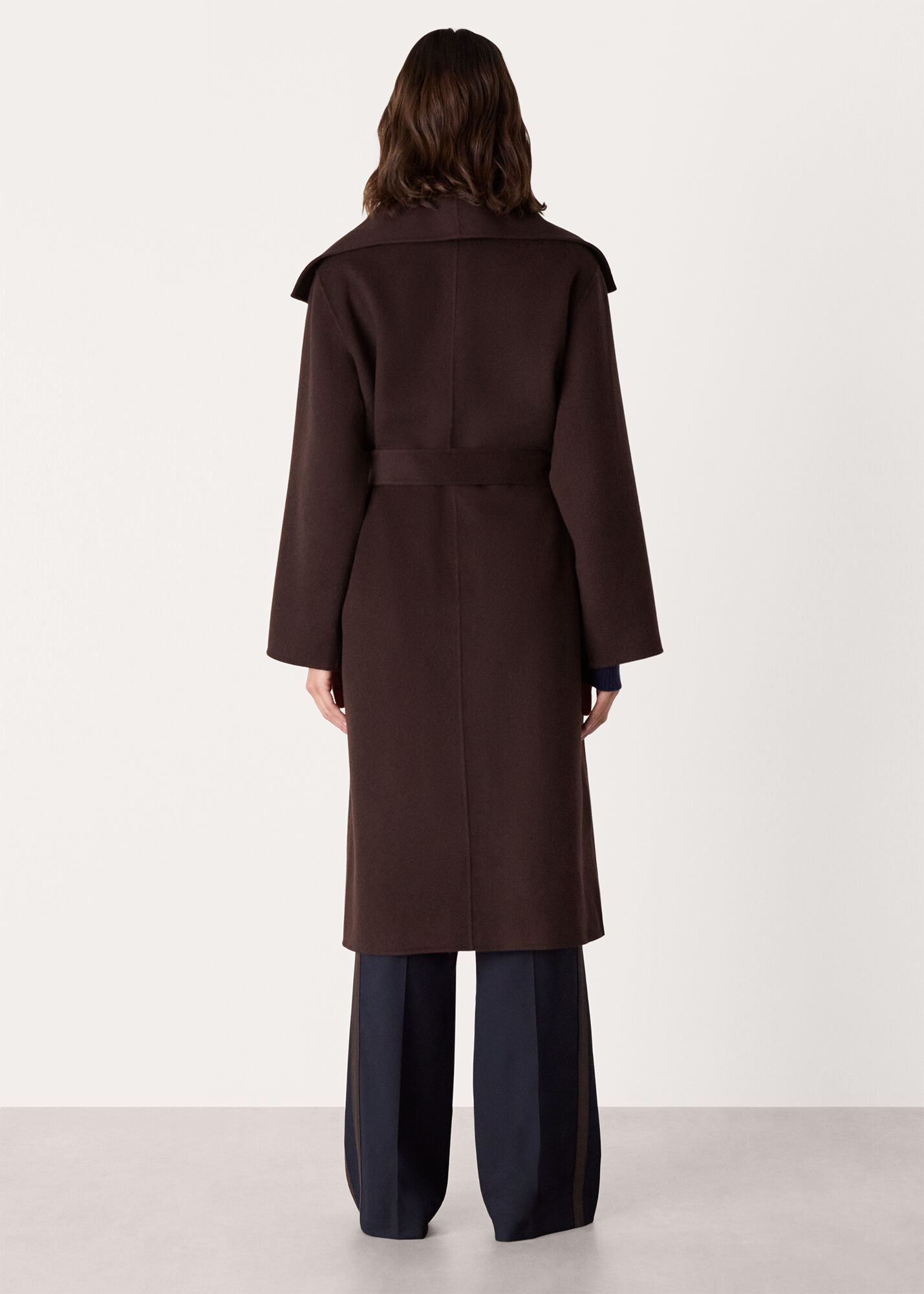 Chocolate Cosima Double Face Coat | WHISTLES | Whistles US |