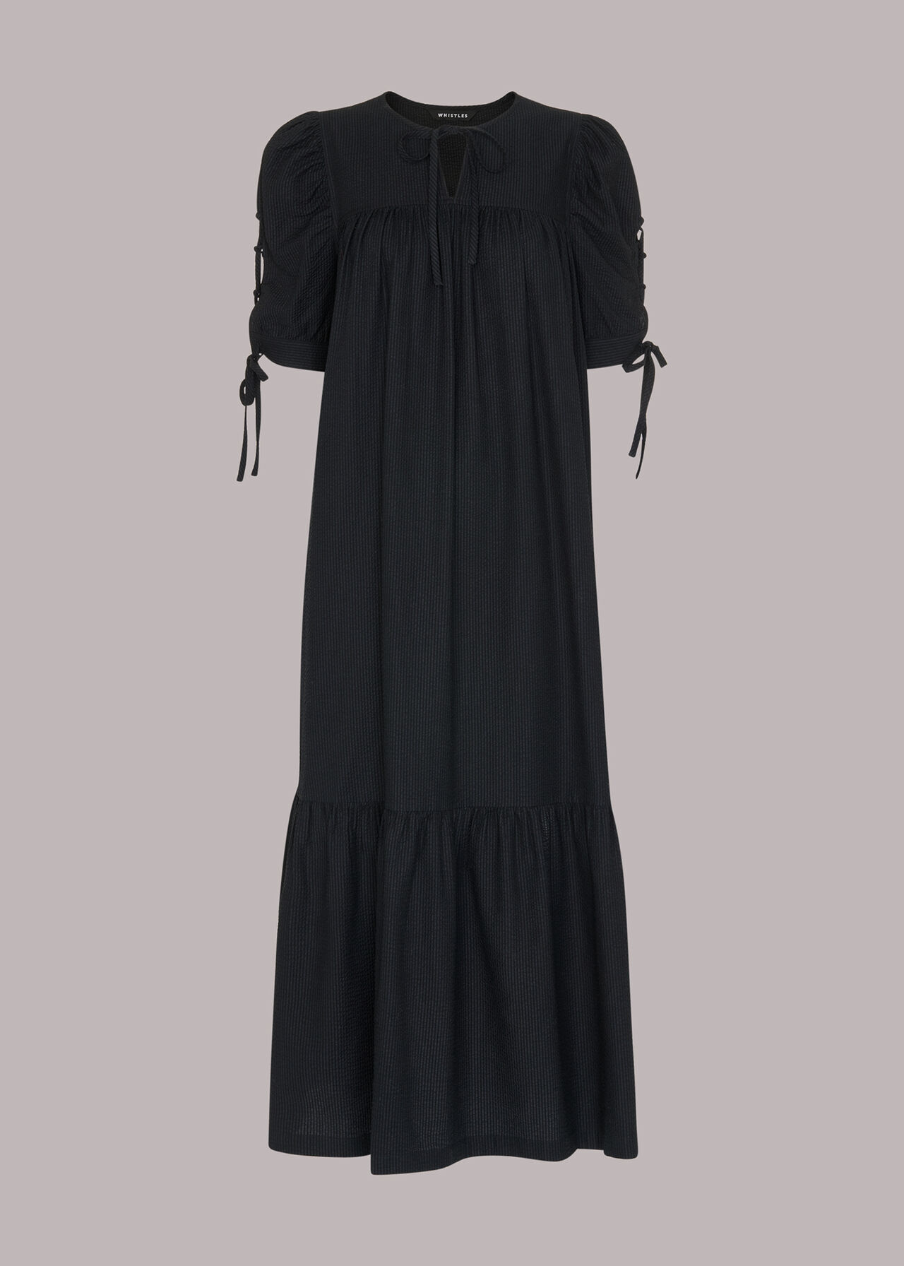 Elsie Seersucker Trapeze Dress