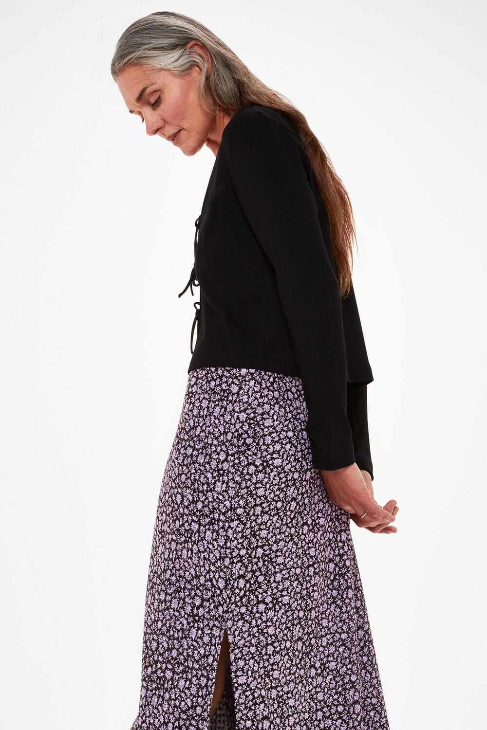 Daisy Field Side Button Skirt
