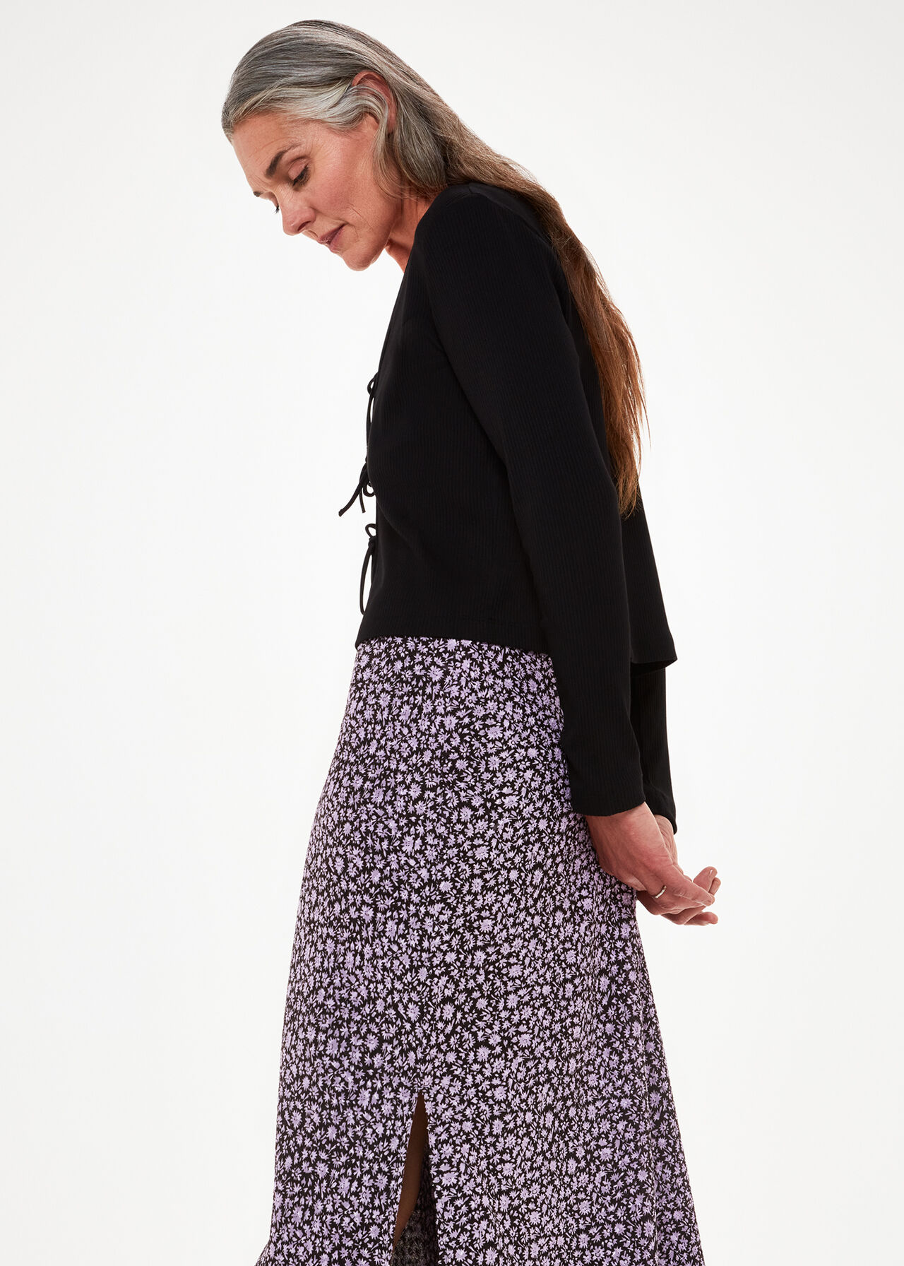 Daisy Field Side Button Skirt