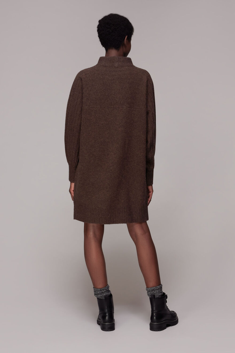 Ribbed Detail Knit Dress