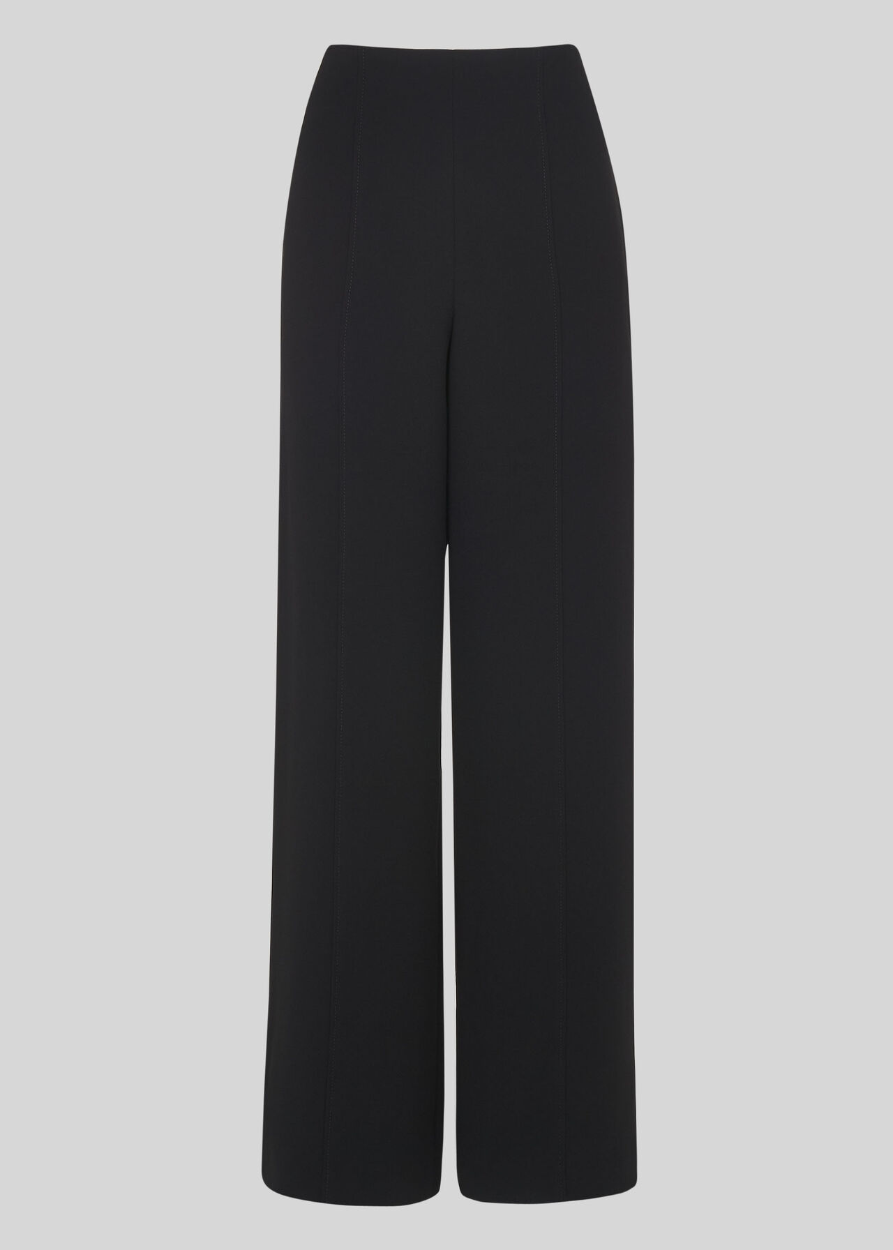 Wide Leg Crepe Trouser Black