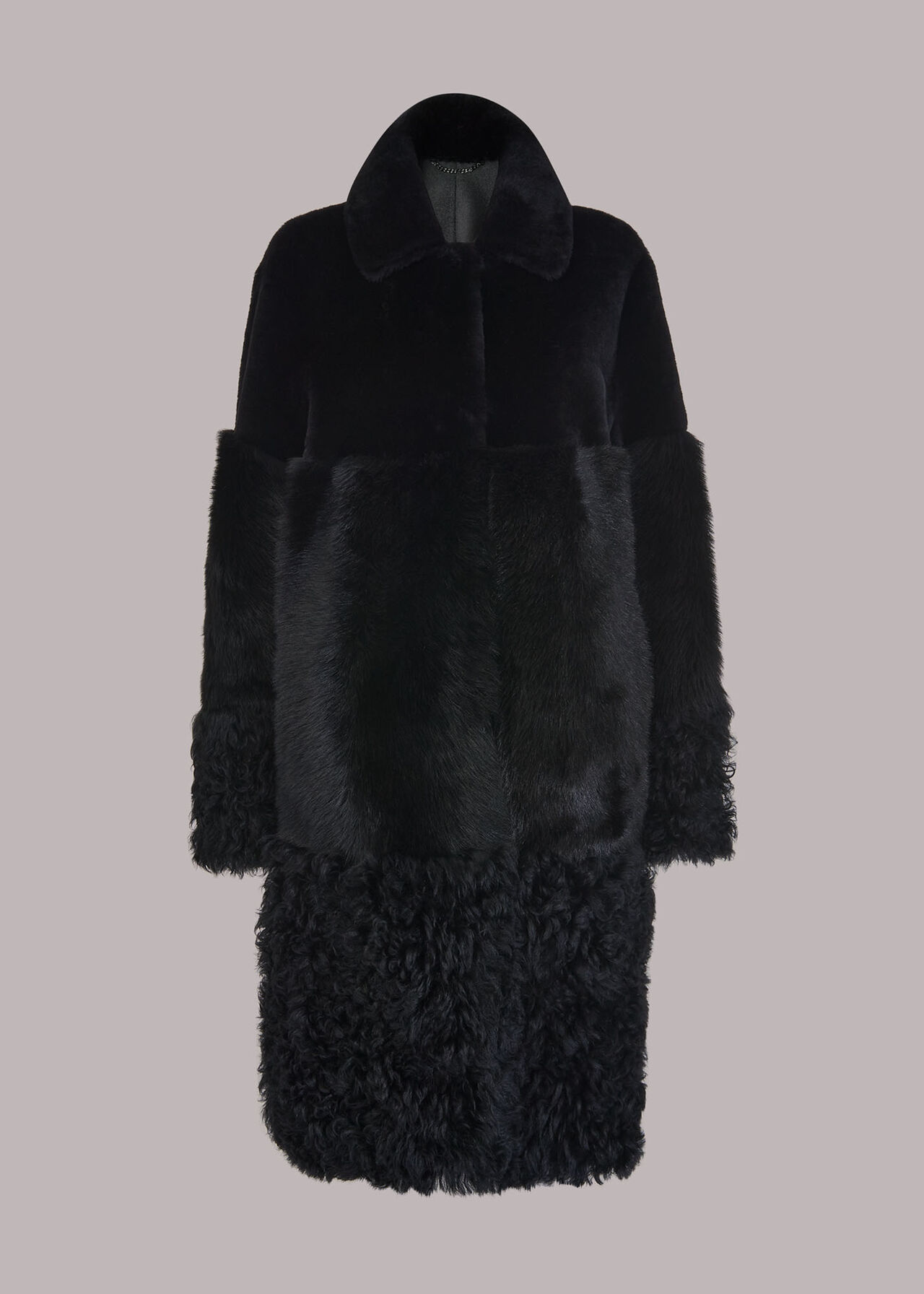 Cossma Shearling Longline Coat