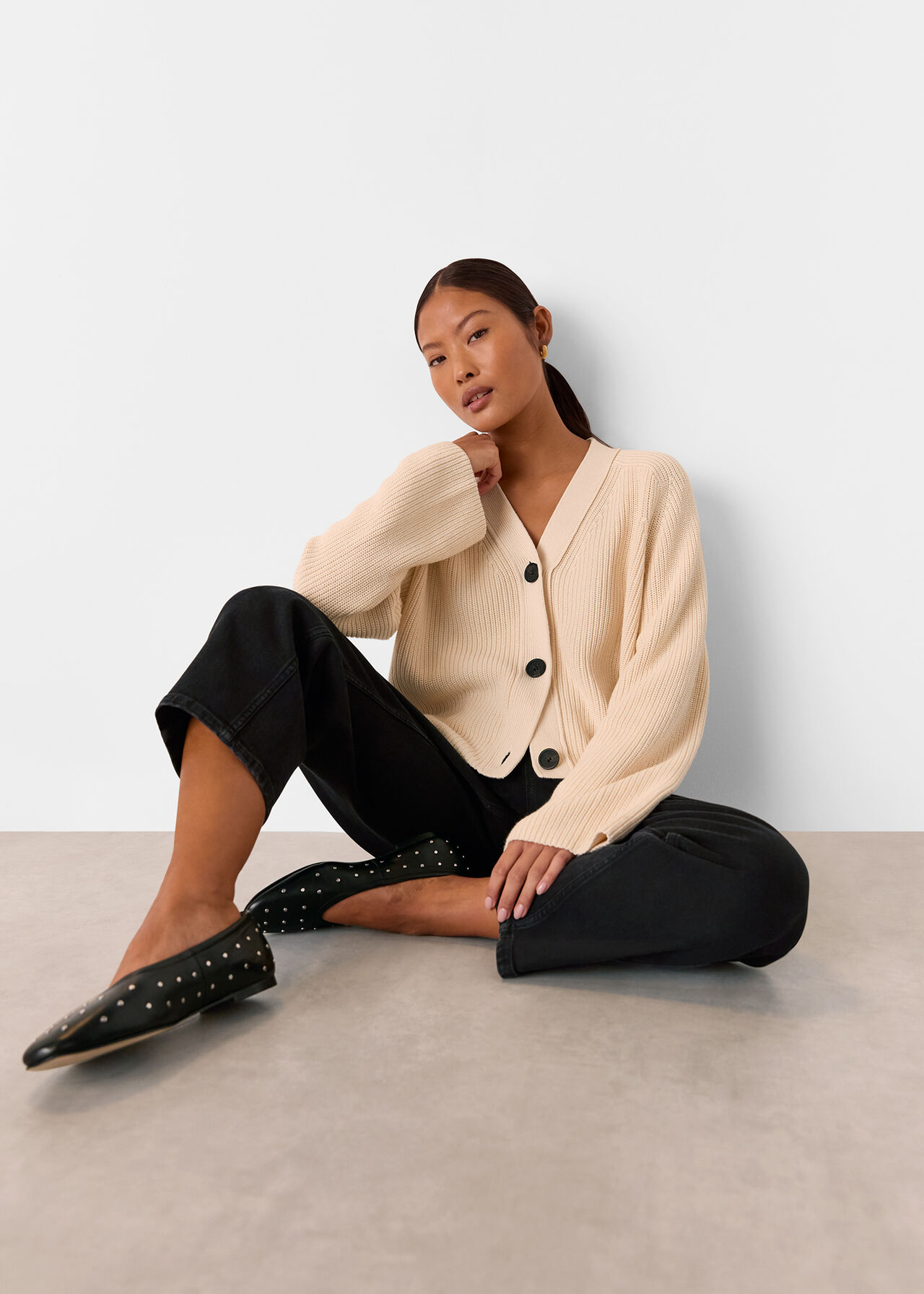 Petite Stretch Barrel Leg Jean